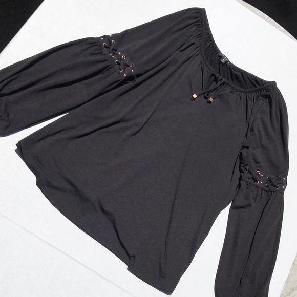Signature Studio Blouse (2X) Dark Black - Picture 2 of 4